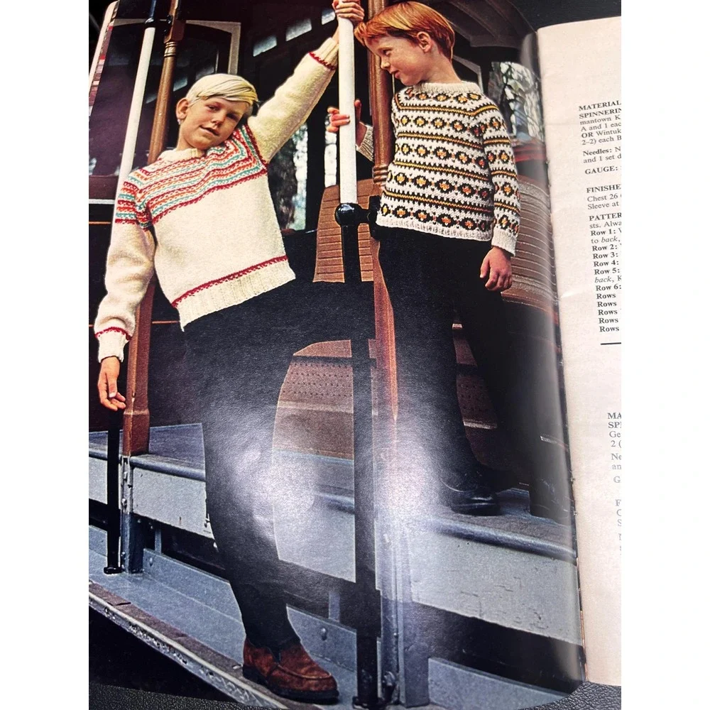 Spinnerin‎ Knitting Book, Boys Will Be Boys Vest Sweaters, Children Patterns